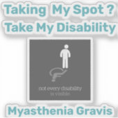 Myasthenia Gravis Bewusstsein Aufkleber (Vorderseite)