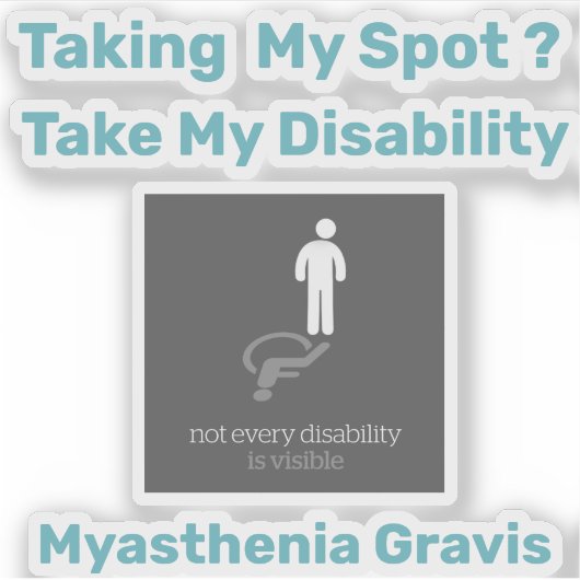 Myasthenia Gravis Bewusstsein Aufkleber (Vorderseite)