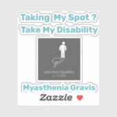 Myasthenia Gravis Bewusstsein Aufkleber (Blatt)