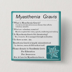 Myasthenia Gravis Bewusstsein Button
