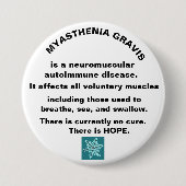 Myasthenia Gravis Bewusstsein Button (Vorderseite)