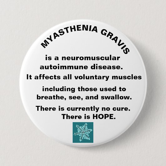 Myasthenia Gravis Bewusstsein Button (Vorderseite)