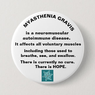 Myasthenia Gravis Bewusstsein Button