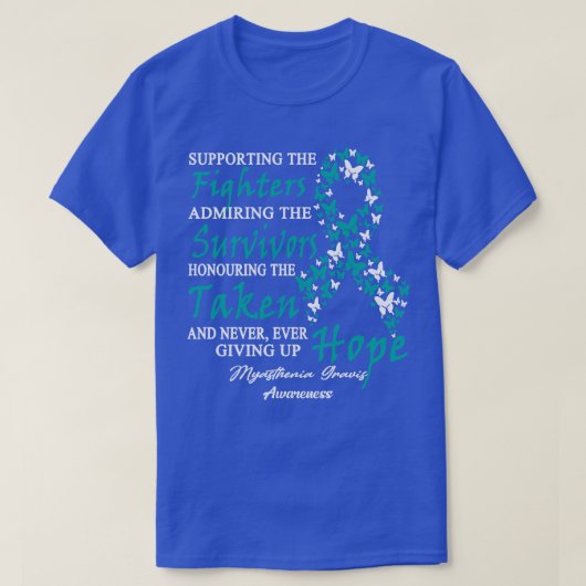 Myasthenia Gravis Bewusstsein für den Kampf T-Shirt (Design vorne)