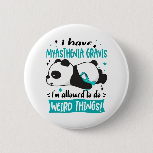 Myasthenia Gravis Bewusstsein Monat Band Geschenke Button (Vorderseite)