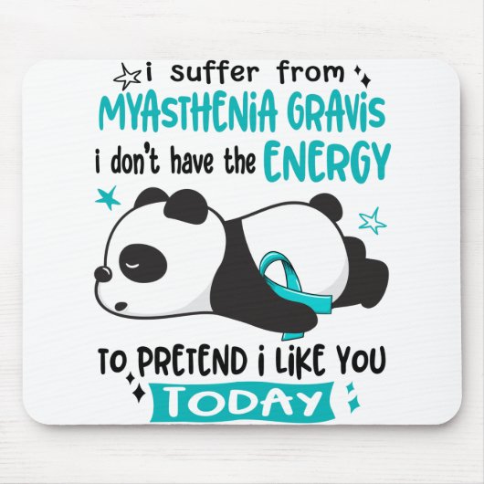 Myasthenia Gravis Bewusstsein Monat Band Geschenke Mousepad (Vorne)