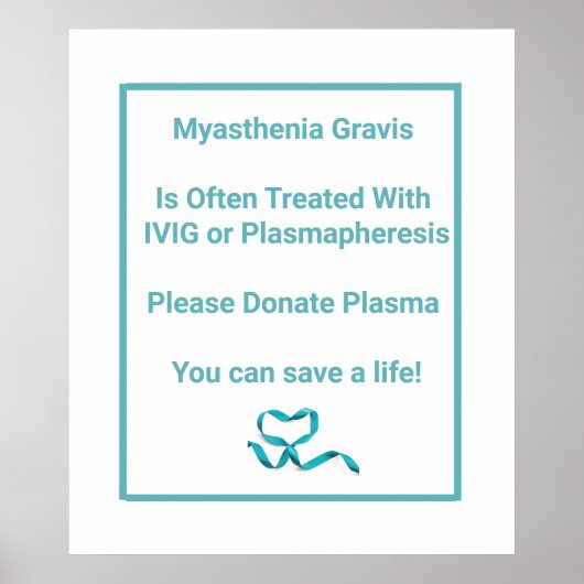Myasthenia Gravis Bewusstsein Poster (Vorne)