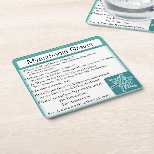 Myasthenia Gravis Bewusstsein Rechteckiger Pappuntersetzer (angewinkelt)