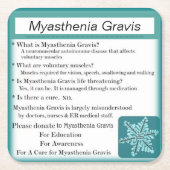Myasthenia Gravis Bewusstsein Rechteckiger Pappuntersetzer (Vorderseite)