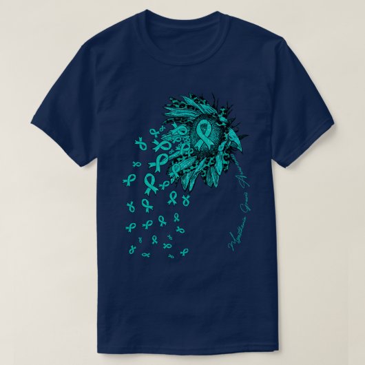 Myasthenia Gravis Bewusstsein Sonnenblumen T-Shirt (Design vorne)
