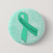 Myasthenia Gravis Button mit Awareness Ribbon (Vorderseite)