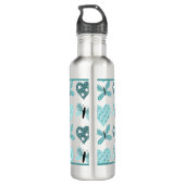 Myasthenia Gravis Hoffnung, Mut, Stärke Edelstahlflasche (Rückseite)