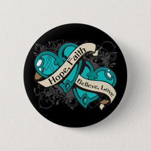 Myasthenia Gravis Hoffnungs-Glauben-Doppelherzen Button