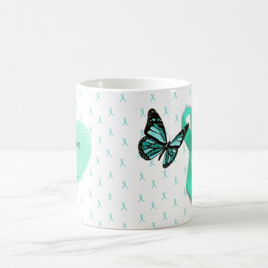 Myasthenia Gravis Hope Aquamarin Ribbons Kaffeemas Kaffeetasse (Mittel)