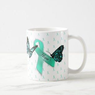 Myasthenia Gravis Hope Aquamarin Ribbons Kaffeemas Kaffeetasse
