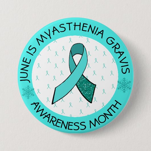 Myasthenia Gravis Hope Awareness Button Butterfly (Vorderseite)