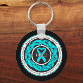 Myasthenia Gravis Hope Verflochtene Ribbon Schlüsselanhänger (Vorderseite)