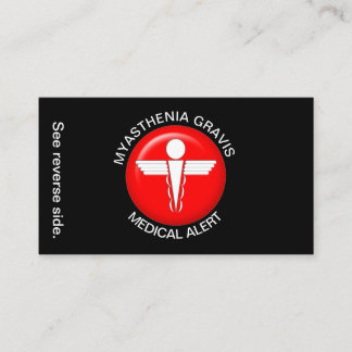 Myasthenia Gravis Medical Alert Card Visitenkarte