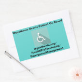 Myasthenia Gravis Patient an Bord *Fensterheber Rechteckiger Aufkleber (Umschlag)