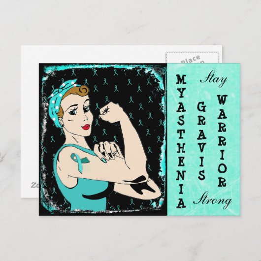 Myasthenia Gravis Postkarte (Vorne/Hinten)