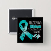 Myasthenia Gravis Ribbon Hero in My Life Button (Vorne & Hinten)