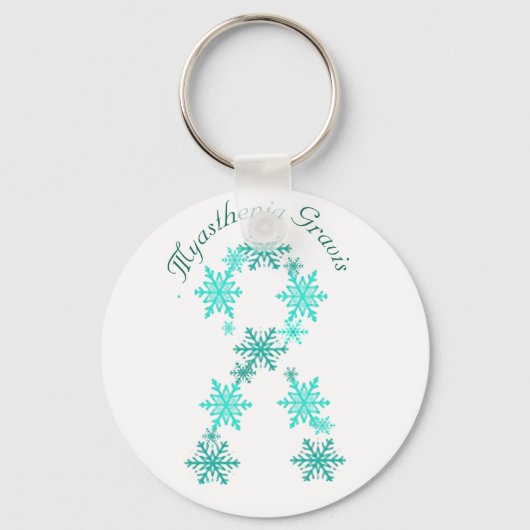 Myasthenia Gravis Snowflake Ribbon Schlüsselkette Schlüsselanhänger (Vorderseite)