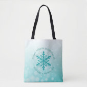 Myasthenia Gravis Snowflake Warrior Aquamarin Ribb Tasche (Vorderseite)