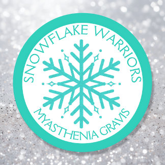 Myasthenia Gravis Snowflake Warrior Aufkleber
