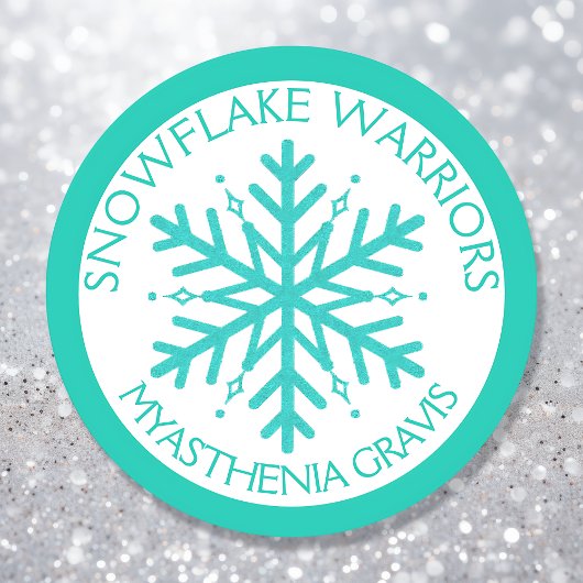 Myasthenia Gravis Snowflake Warrior Aufkleber