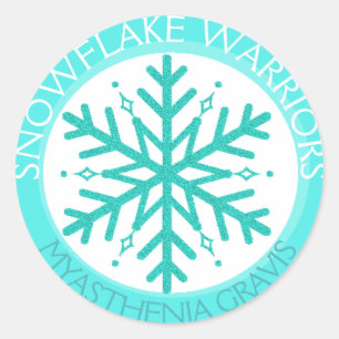 Myasthenia Gravis Snowflake Warrior Aufkleber