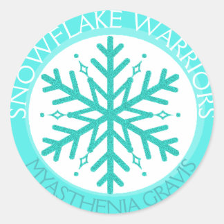 Myasthenia Gravis Snowflake Warrior Aufkleber