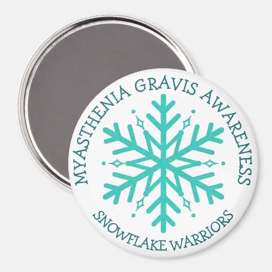 Myasthenia Gravis Snowflake Warrior Magnet (Vorderseite/Rückseite)