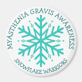 Myasthenia Gravis Snowflake Warrior Magnet (Vorne)