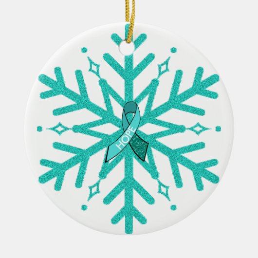 Myasthenia Gravis Snowflake Weihnachtsschmuck (Vorne)