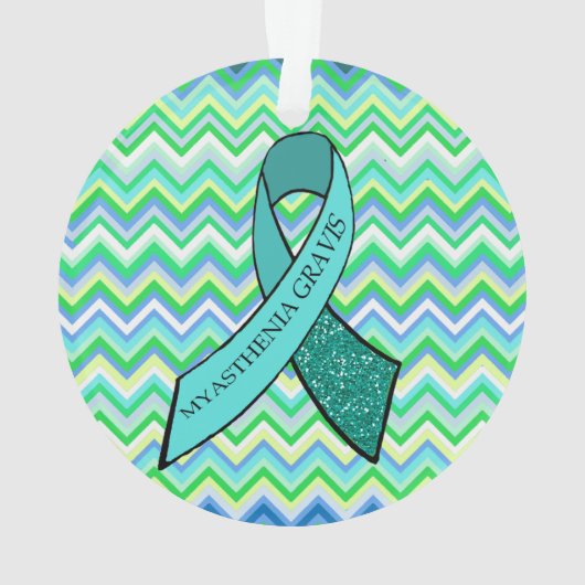 Myasthenia Gravis Snowflake Weihnachtsschmuck Ornament (Rückseite)