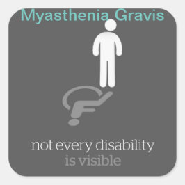 Myasthenia Gravis Sticker~ Quadratischer Aufkleber