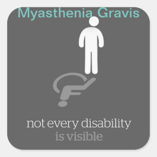 Myasthenia Gravis Sticker~ Quadratischer Aufkleber