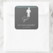 Myasthenia Gravis Sticker~ Quadratischer Aufkleber (Tasche)