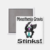 Myasthenia Gravis Stinks Skunk Awareness Design Magnet (Vorderseite/Rückseite)