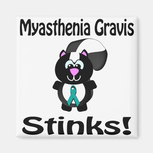 Myasthenia Gravis Stinks Skunk Awareness Design Magnet (Vorne)