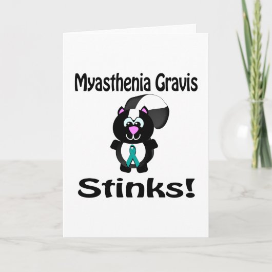 Myasthenia Gravis Stinks Skunk Bewusstsein Design Karte (Vorderseite)