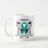 Myasthenia Gravis Überlebend-Schmetterling Kaffeetasse (Links)