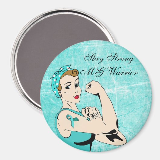 Myasthenia Gravis Warrior Magnet (Vorderseite/Rückseite)