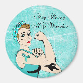 Myasthenia Gravis Warrior Magnet (Vorne)