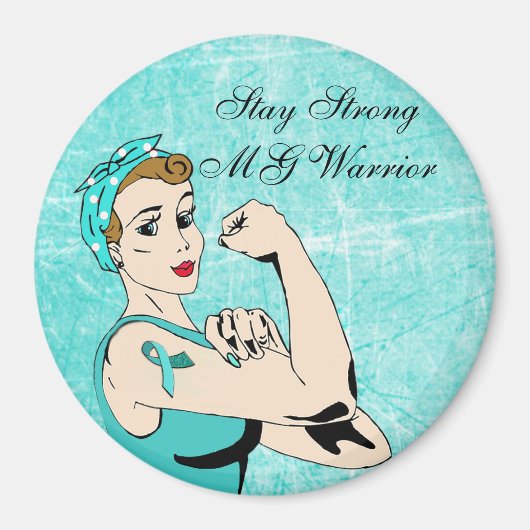 Myasthenia Gravis Warrior Magnet (Vorne)