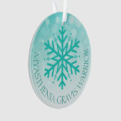 Myasthenia Gravis Warrior Snowflake Weihnachten Ornament (Vorderseite)