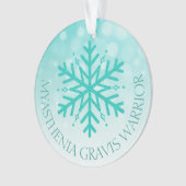 Myasthenia Gravis Warrior Snowflake Weihnachten Ornament (Vorderseite)