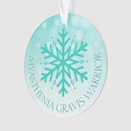 Myasthenia Gravis Warrior Snowflake Weihnachten Ornament (Vorderseite)