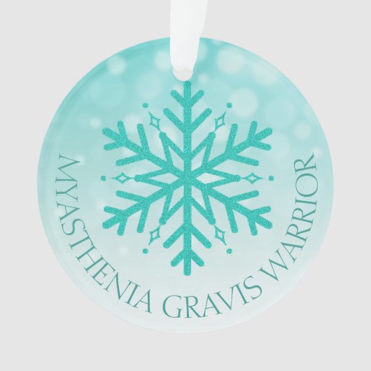 Myasthenia Gravis Warrior Snowflake Weihnachten Ornament (Vorderseite)