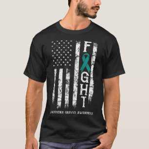 Myasthenia Gravis Warrior US-Flagge T-Shirt
